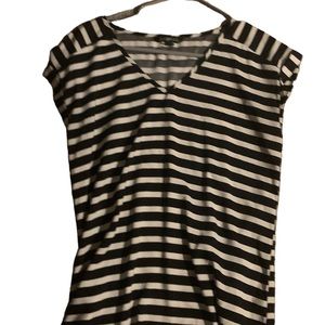 EXPRESS woman’s top. Black and white stripe size small.